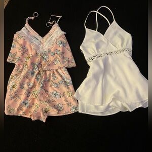 2 Rompers one NWT and one excellent condition